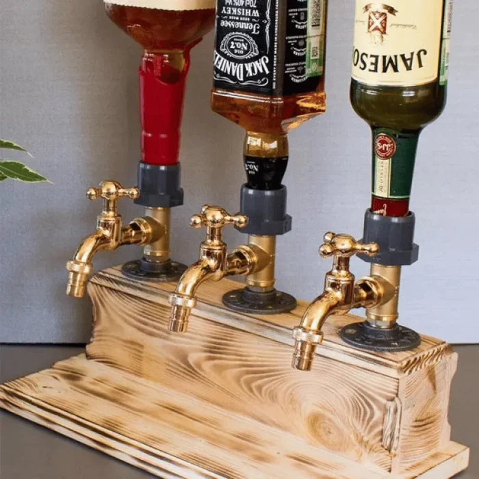 Distributeur de boissons en bois BarrelCraft avec robinet - Image 3