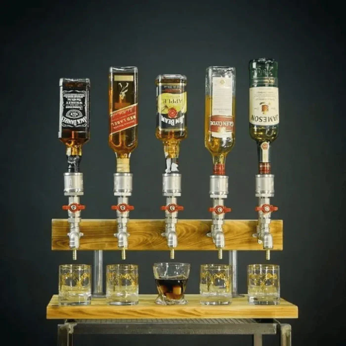 Distributeur de boissons en bois BarrelCraft avec robinet - Image 5