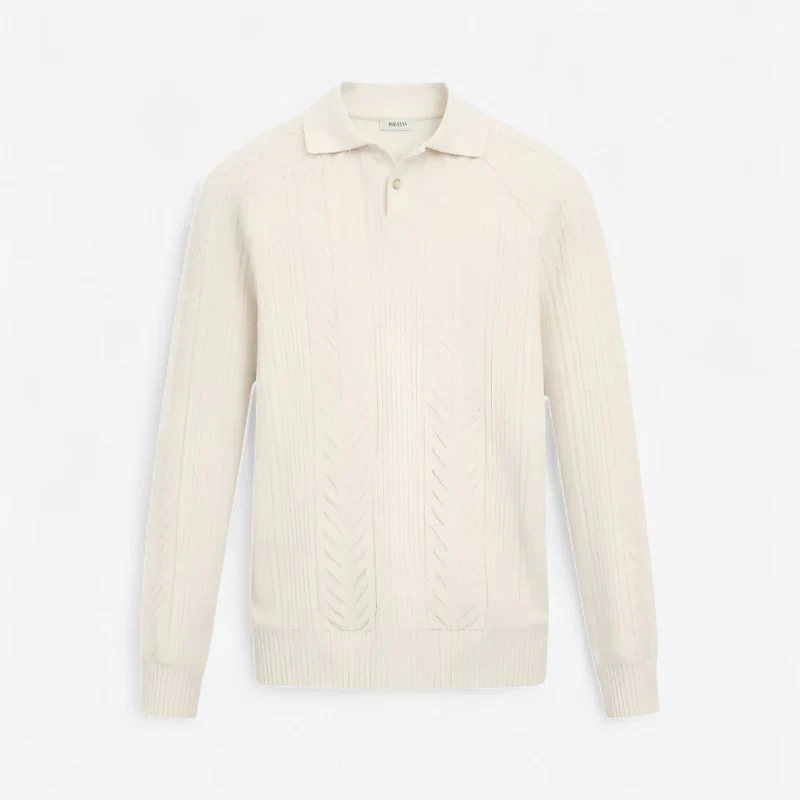 Chemise homme manches longues col classique à boutons - Image 2