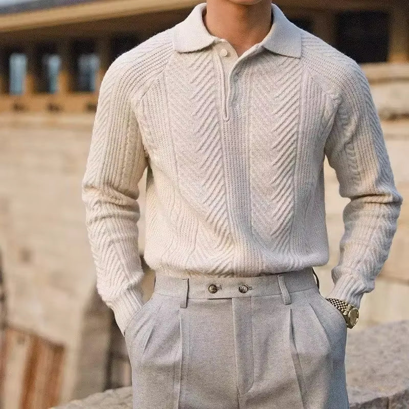 Chemise homme manches longues col classique à boutons - Image 3