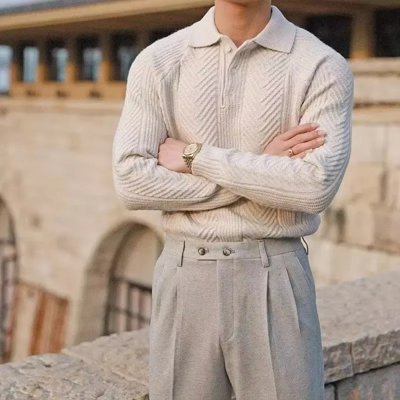 Chemise homme manches longues col classique à boutons - Image 4