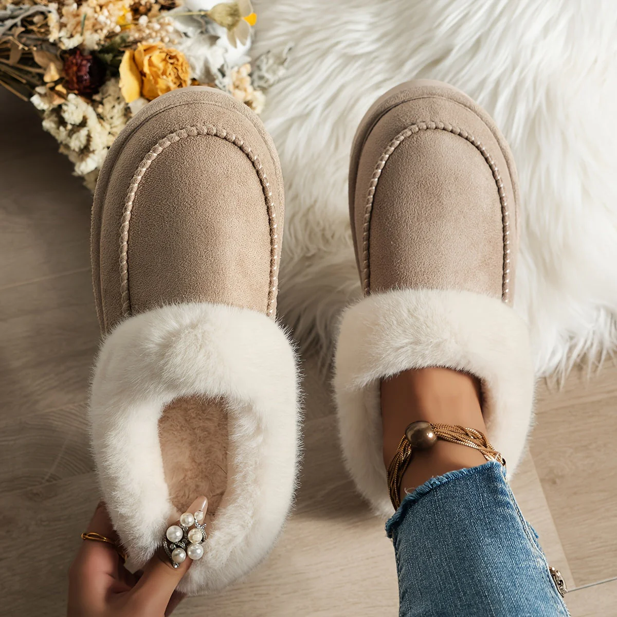 Chaussons élégants à enfiler pour femmes - Image 11