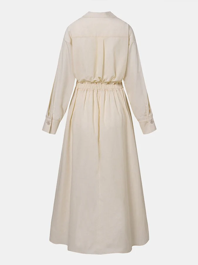 Robe Bella Élégante Boutonnée avec Taille Cintrée - Image 9