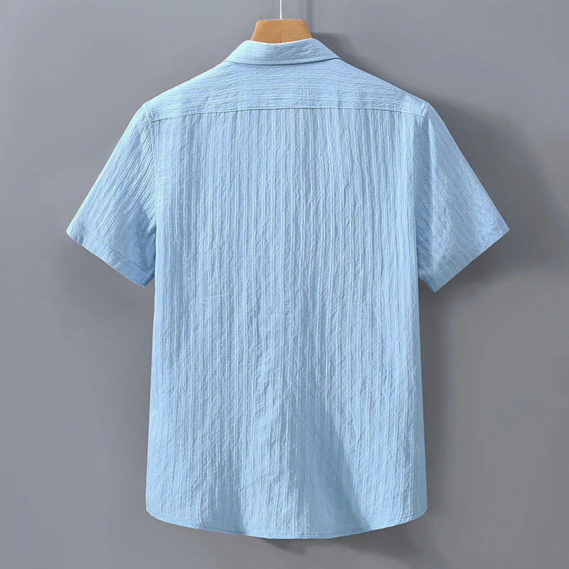 Chemise homme manches courtes col classique boutonnée - Image 7