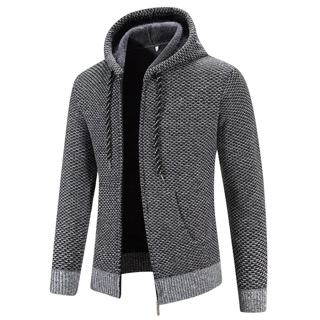 Veste homme à capuche zippée épaisse - Image 4