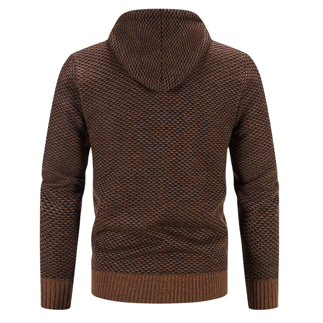 Veste homme à capuche zippée épaisse - Image 8