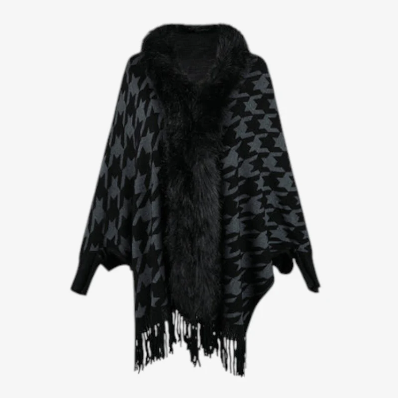 Beverly – Poncho à motif étoiles avec col montant - Image 3