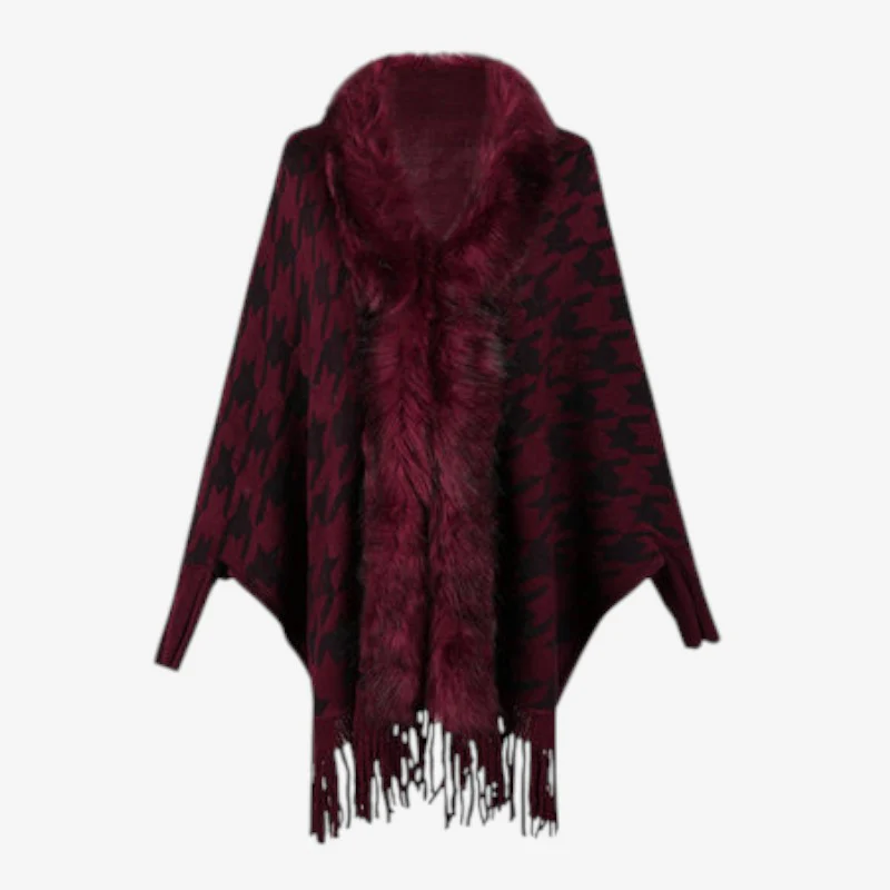 Beverly – Poncho à motif étoiles avec col montant - Image 4