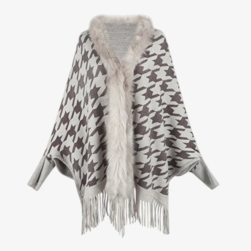 Beverly – Poncho à motif étoiles avec col montant - Image 5