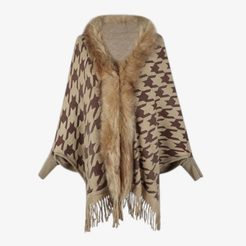 Beverly – Poncho à motif étoiles avec col montant - Image 6