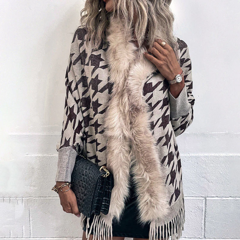 Beverly – Poncho à motif étoiles avec col montant - Image 8