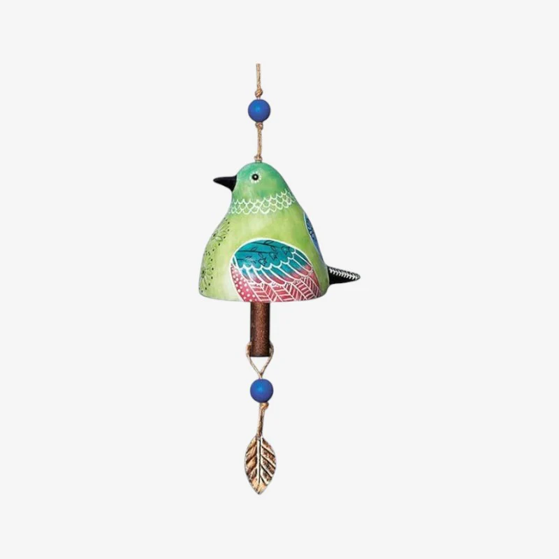 Carillon à vent oiseaux avec décorations de feuilles - Image 3