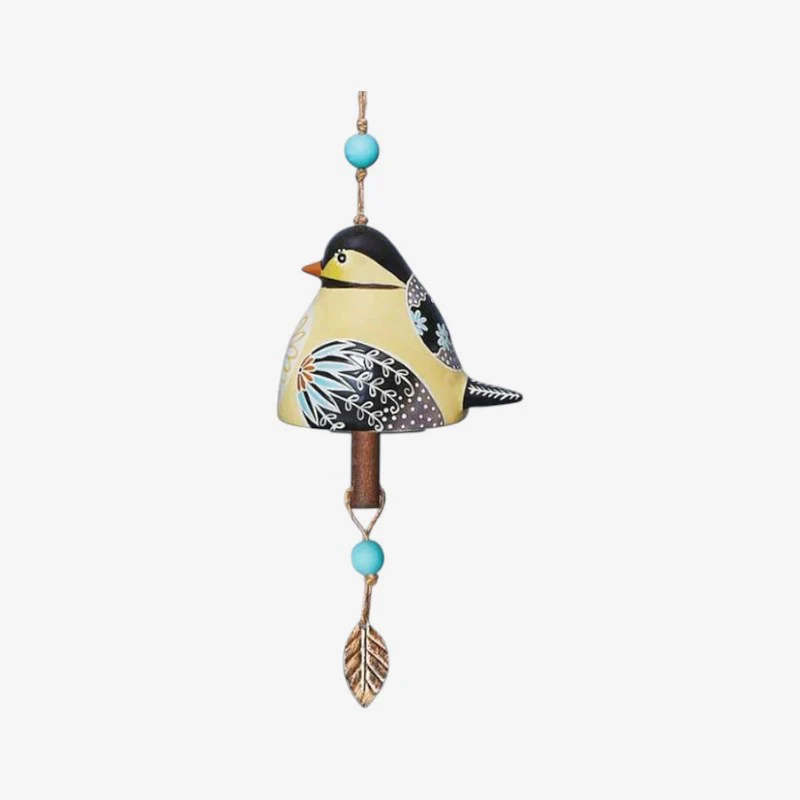 Carillon à vent oiseaux avec décorations de feuilles - Image 5