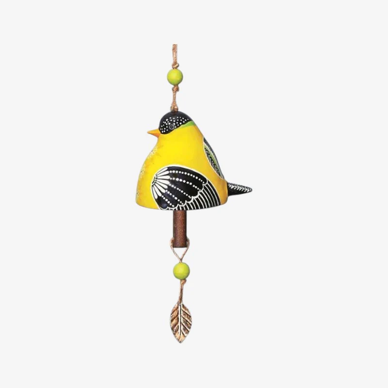 Carillon à vent oiseaux avec décorations de feuilles - Image 6