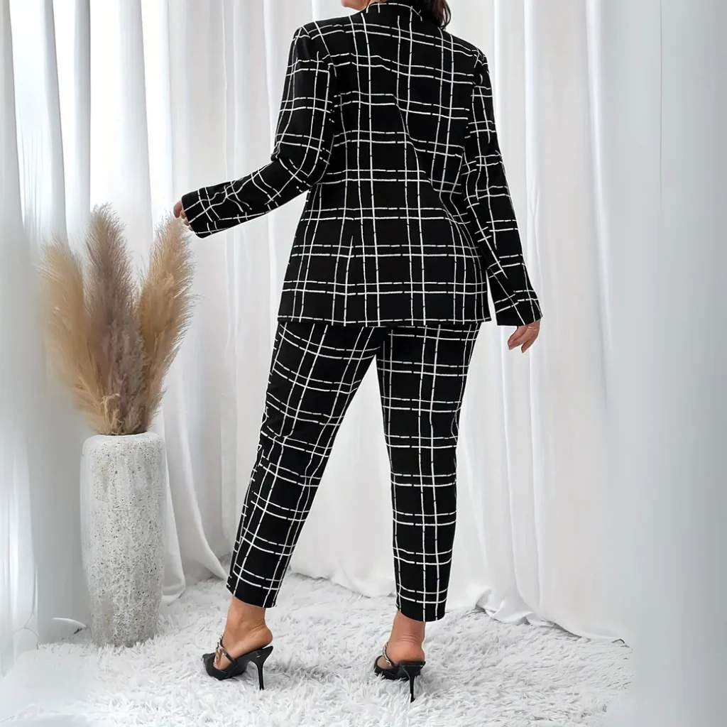 Ensemble blazer classique et pantalon slim taille haute Bonnie - Image 4