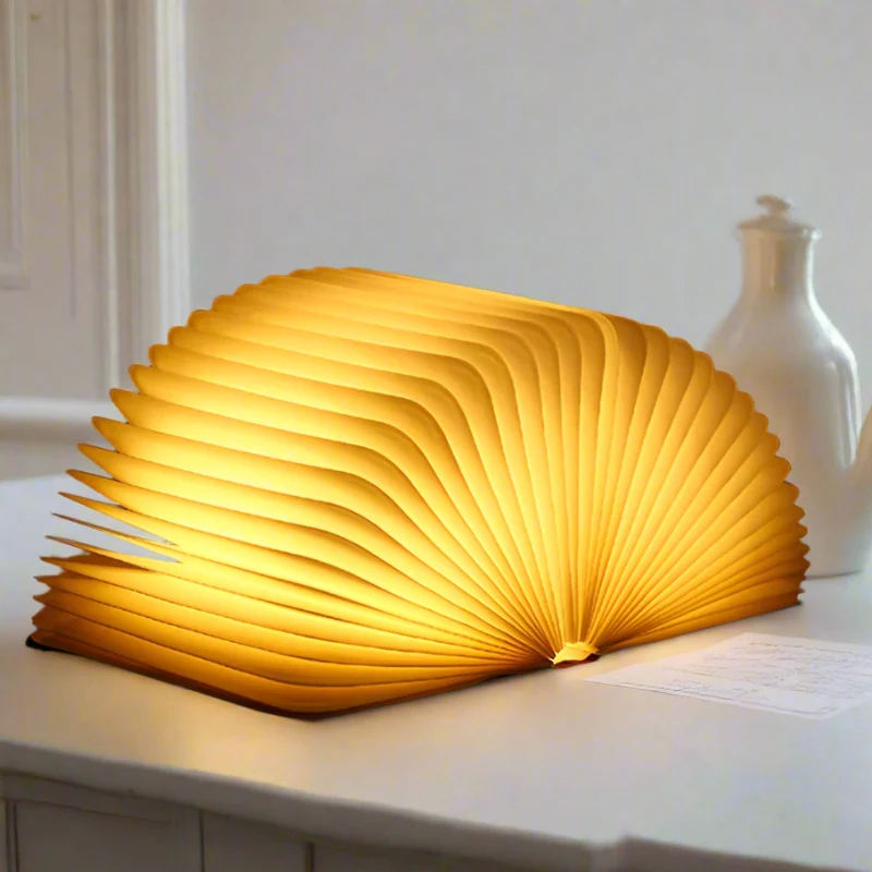 BookGlow – Lampe fantaisie en forme de livre avec lumière douce
