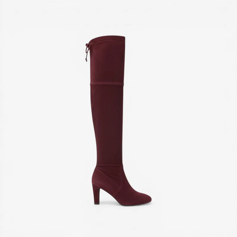 Bottes au-dessus du genou avec talon haut et fermeture éclair latérale - Image 4