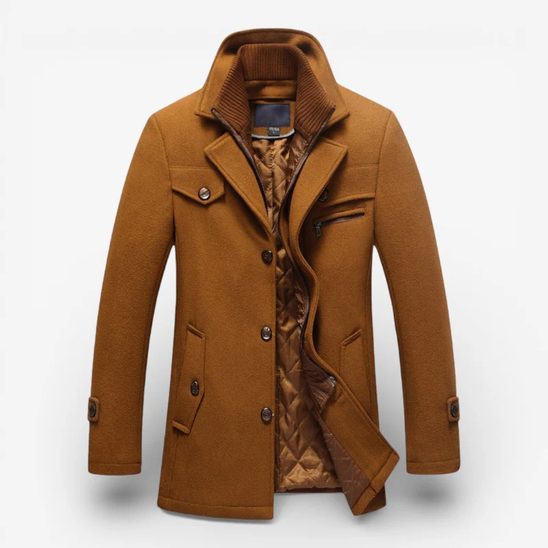 Brandon – Manteau à manches longues avec col à revers et poches - Image 3