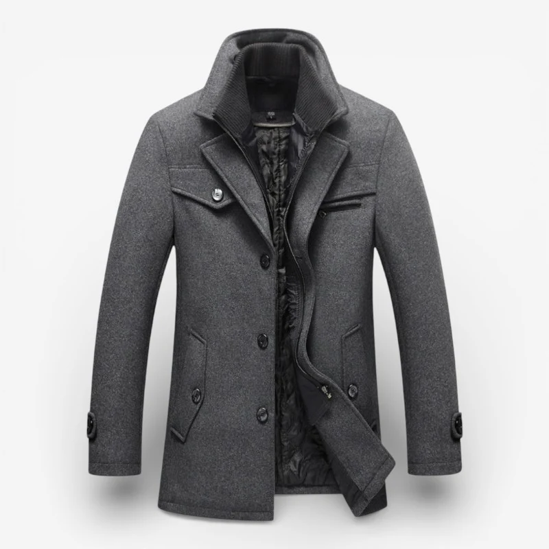 Brandon – Manteau à manches longues avec col à revers et poches - Image 4