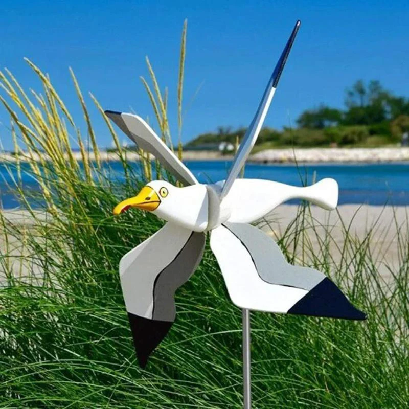 Moulin à vent décoratif mouette pour jardin extérieur - Image 2