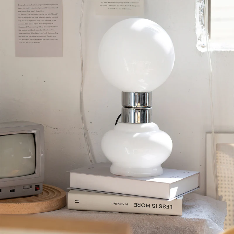 LED tafellamp met glazen globe - Image 2