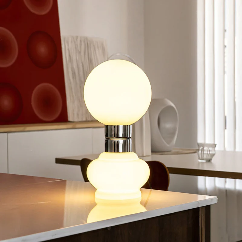 LED tafellamp met glazen globe - Image 3