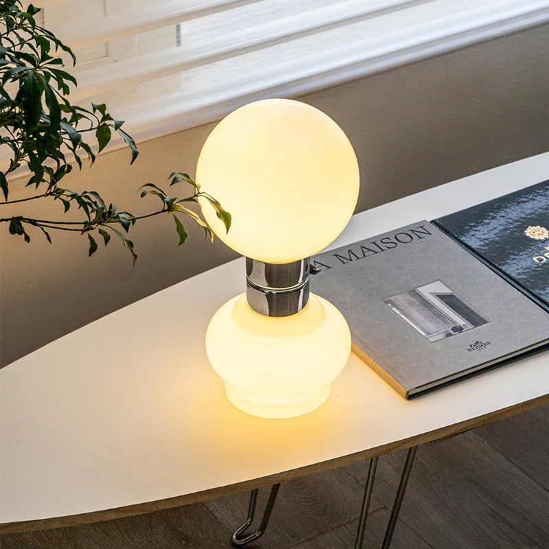 LED tafellamp met glazen globe - Image 6