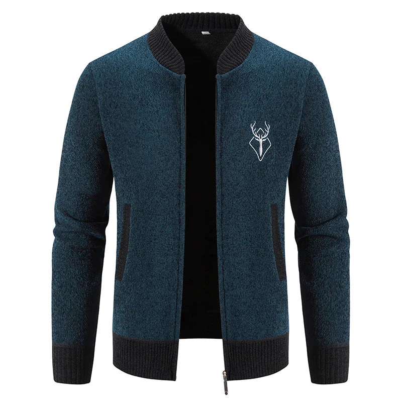 Veste zippée homme coupe ajustée avec poches