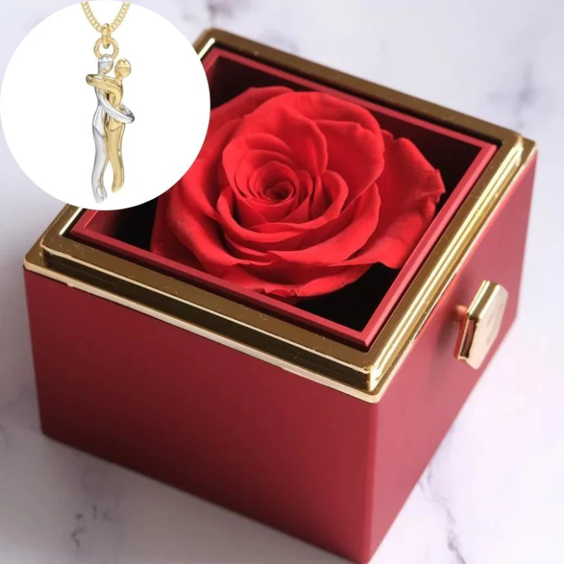 Cadeau Fête Des Mères | Boîte de rose éternelle avec collier Cuddle - Image 4