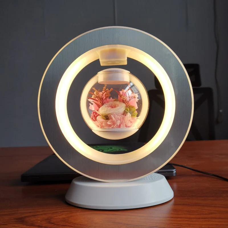 Cadeau Fête Des Mères | Lampe de bureau USB avec fleur flottante - Image 11