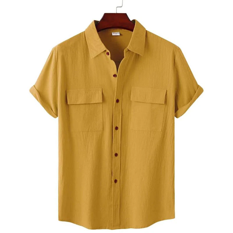 Chemise homme boutonnée avec 2 poches poitrine
