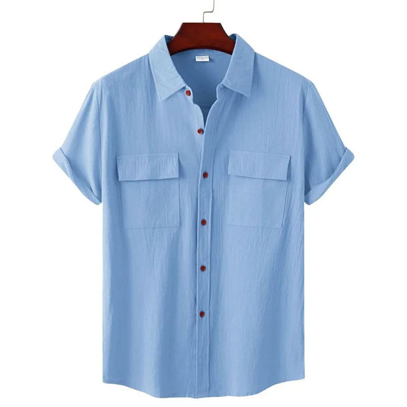 Chemise homme boutonnée avec 2 poches poitrine - Image 6