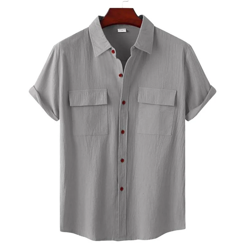 Chemise homme boutonnée avec 2 poches poitrine - Image 7