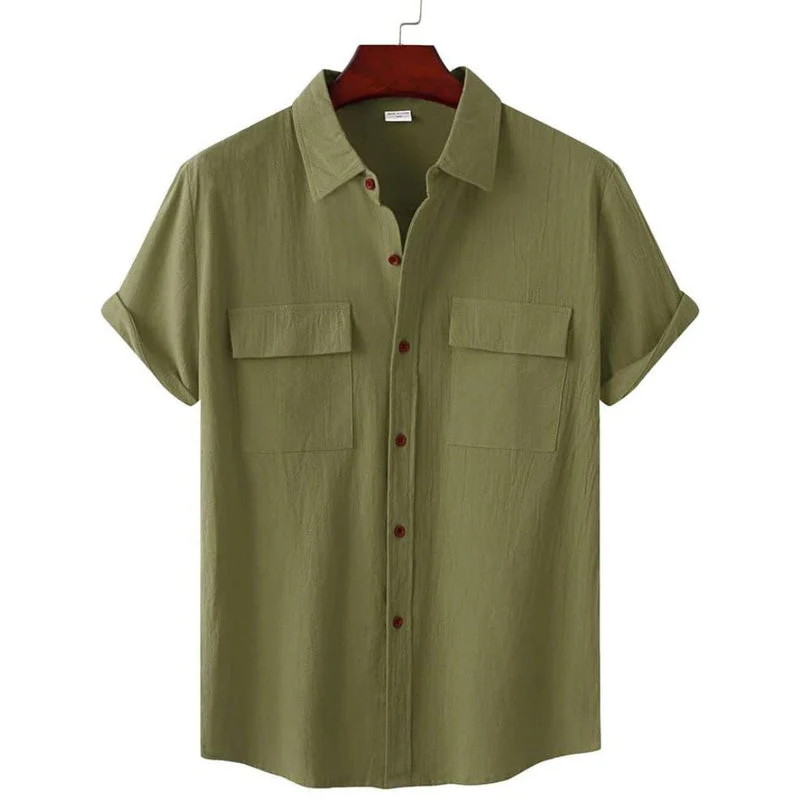 Chemise homme boutonnée avec 2 poches poitrine - Image 8