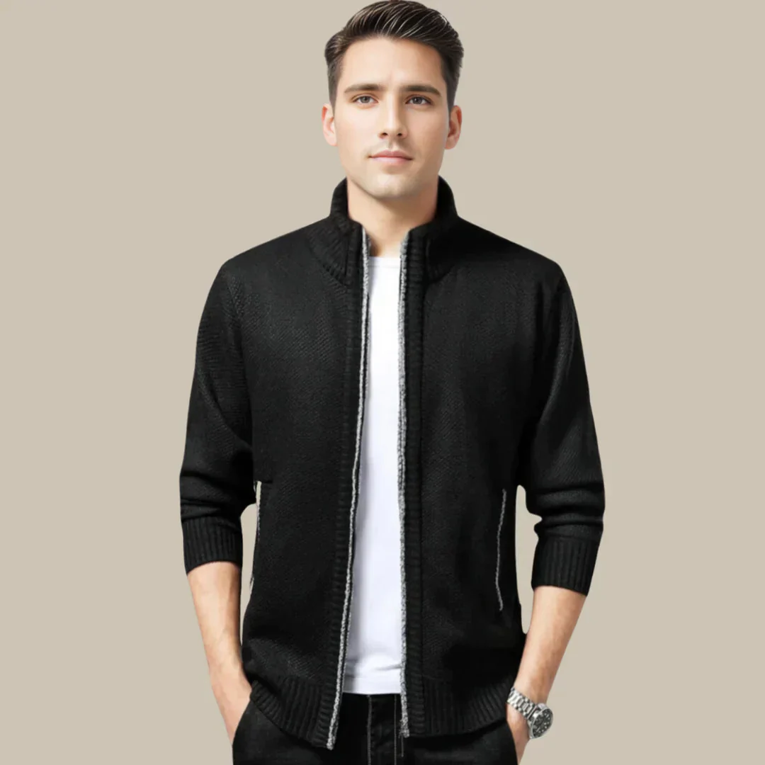 Veste homme à fermeture éclair col montant - Image 2
