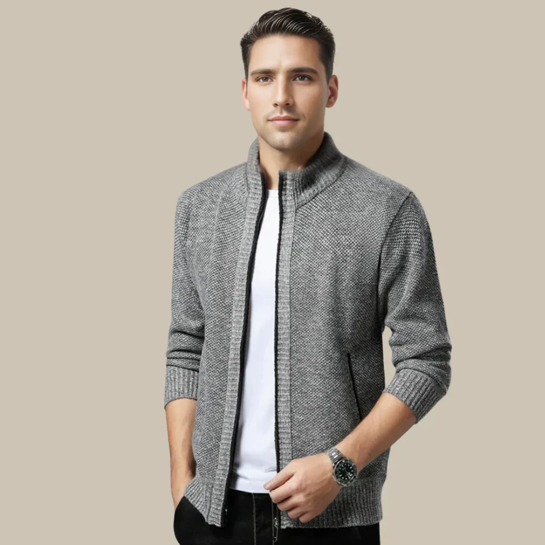 Veste homme à fermeture éclair col montant - Image 3