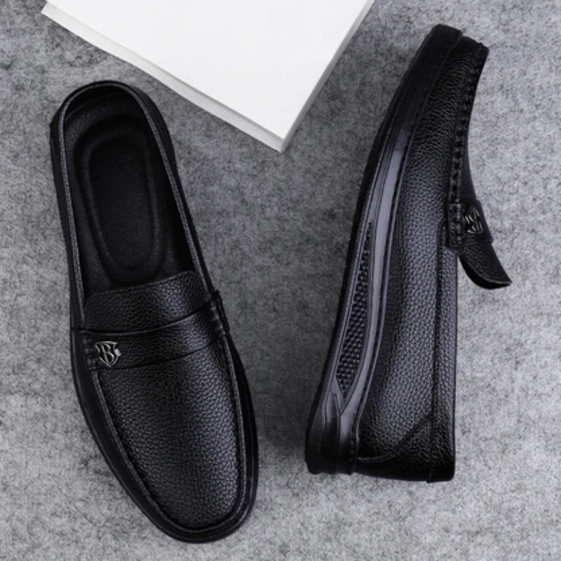 Chaussures slip-on homme bout rond semelle plate - Image 4