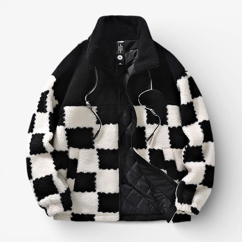 Calvin – Veste polaire à manches longues avec fermeture éclair et col montant