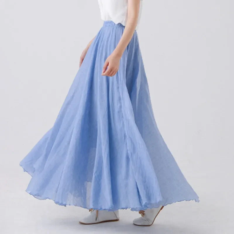 Jupe longue femme taille haute - Image 2