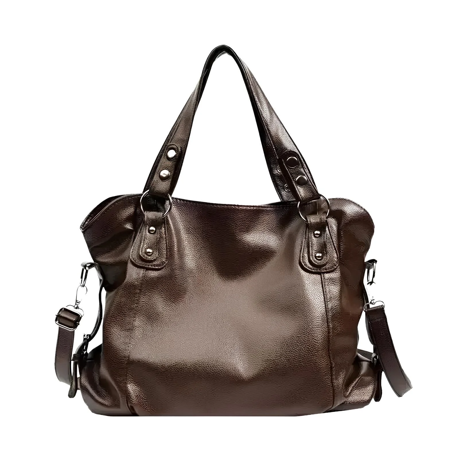 Grand sac Camille en cuir PU noir - Image 3