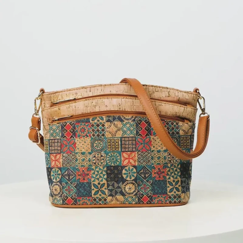Sac bandoulière structuré patchwork - Image 3