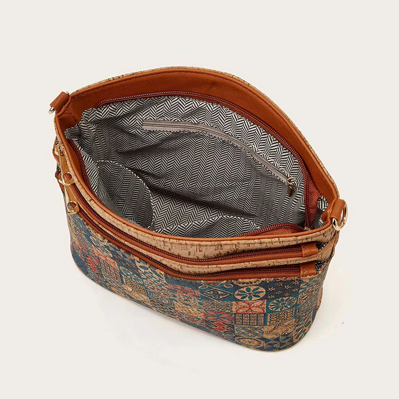 Sac bandoulière structuré patchwork - Image 4
