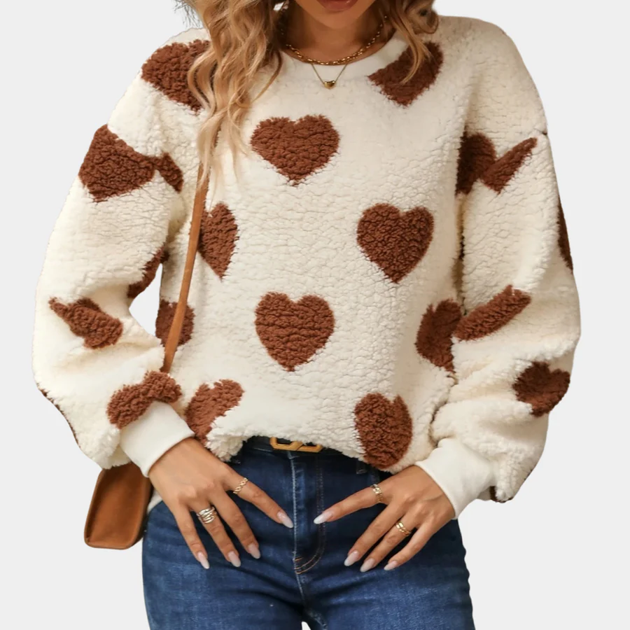 Pull femme col rond doublure polaire - Image 3