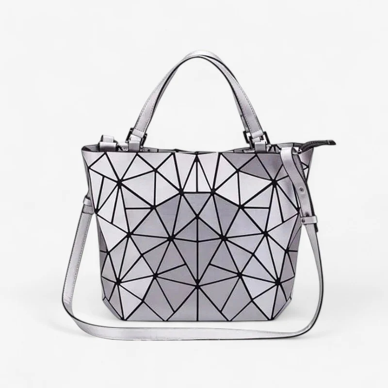 Sac bandoulière géométrique grande capacité avec poignée - Image 2