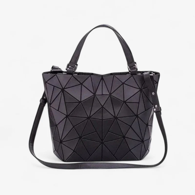 Sac bandoulière géométrique grande capacité avec poignée - Image 4
