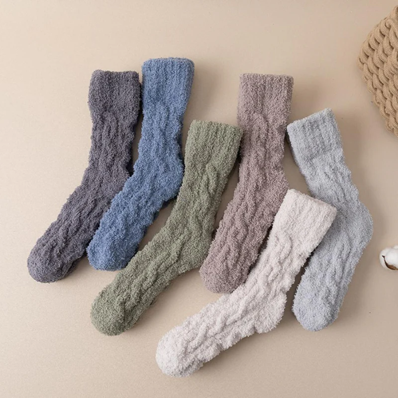 Carol – Chaussettes chaudes en maille épaisse avec doublure polaire - Image 9