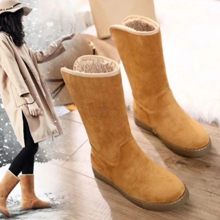 Bottes hautes femme doublure chaude coupe-vent - Image 2