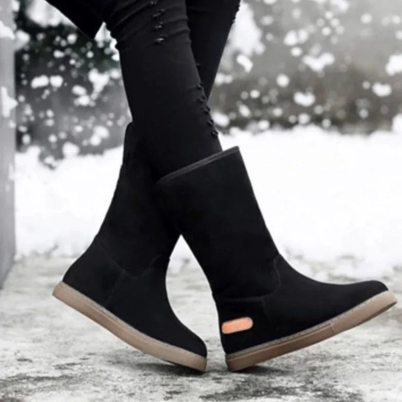 Bottes hautes femme doublure chaude coupe-vent - Image 3