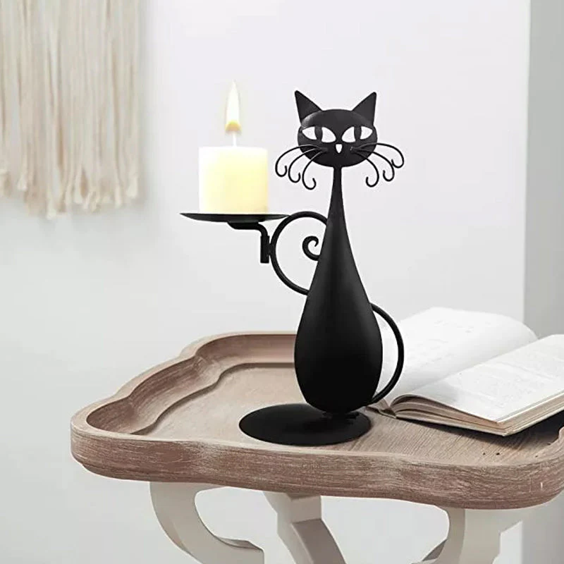 Bougeoir décoratif en forme de chat - Image 5