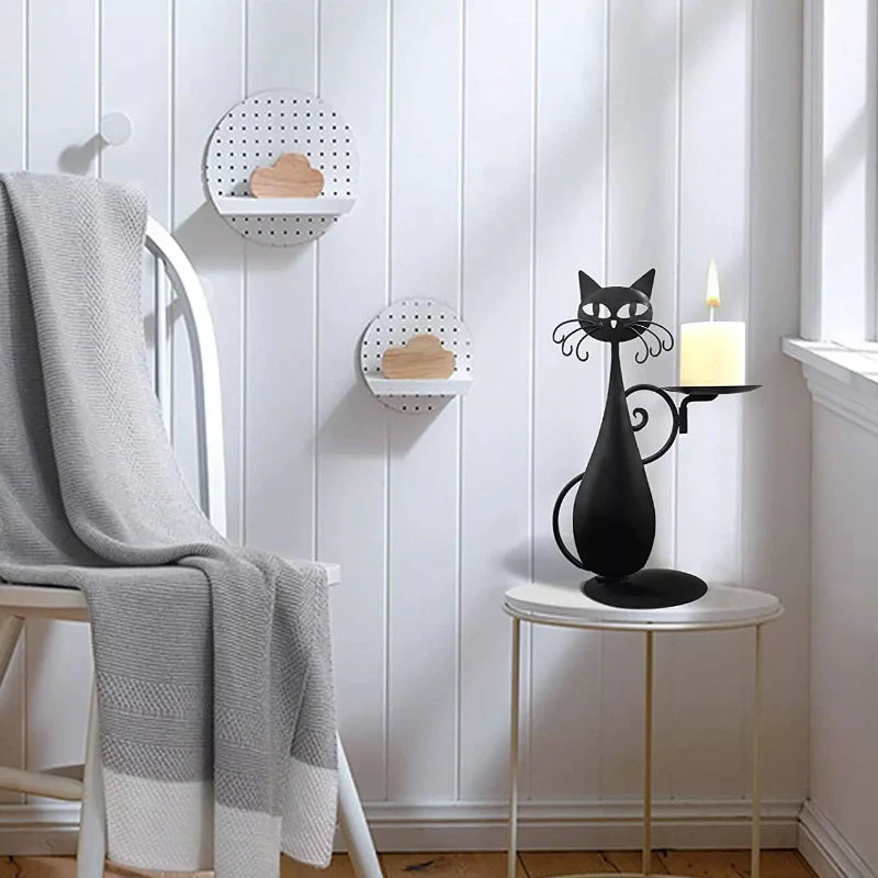 Bougeoir décoratif en forme de chat - Image 6